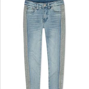 Girls Levi’s Super Skinny Glitter Strip Jeans
